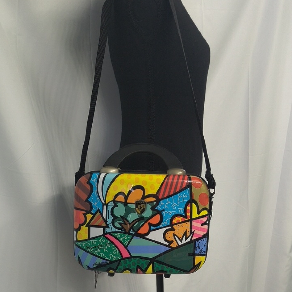 Heys America USA Britto Flowers Hard  Beauty Case Multi-Colored Retired Design - Picture 2 of 16